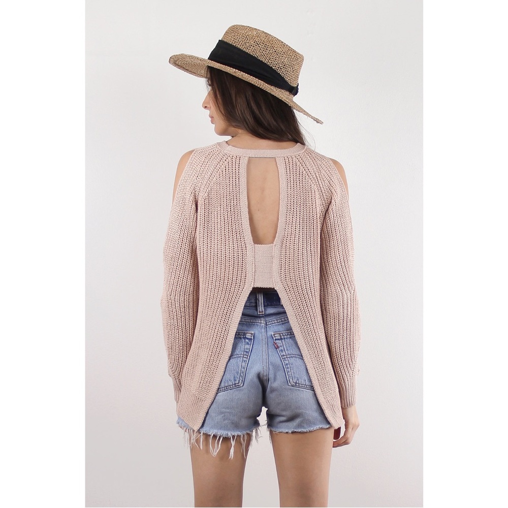 Cutout back sweater
